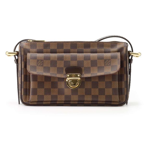 9464988 01 Louis Vuitton Ravello GM Shoulder Bag Damier Ebene Brown