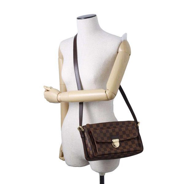 9464988 05 Louis Vuitton Ravello GM Shoulder Bag Damier Ebene Brown