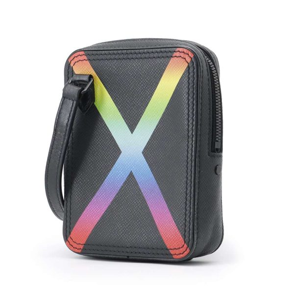 9465404 02 Louis Vuitton Taiga Rainbow Danube Messenger Black