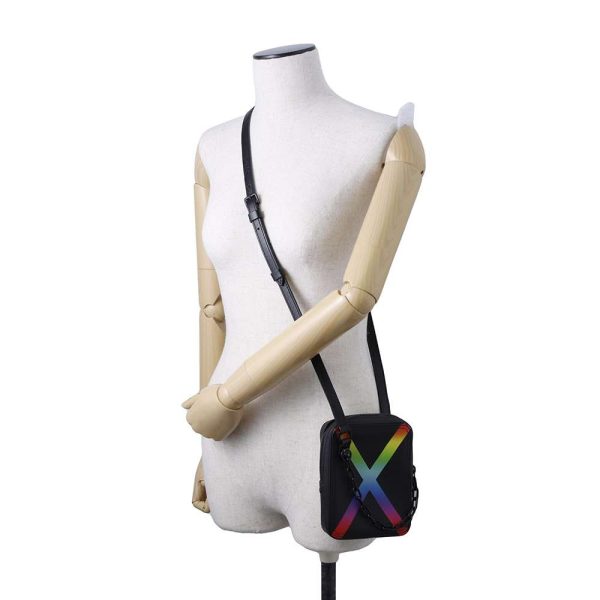 9465404 04 Louis Vuitton Taiga Rainbow Danube Messenger Black