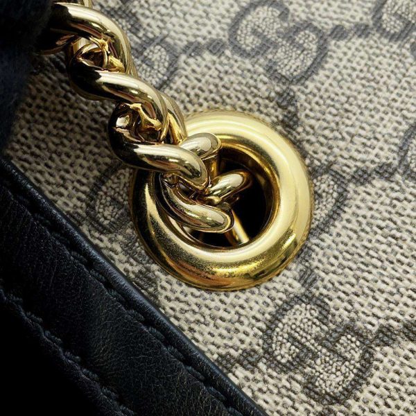 9466104 10 Gucci GG Supreme Padlock Small Chain Shoulder Bag Black