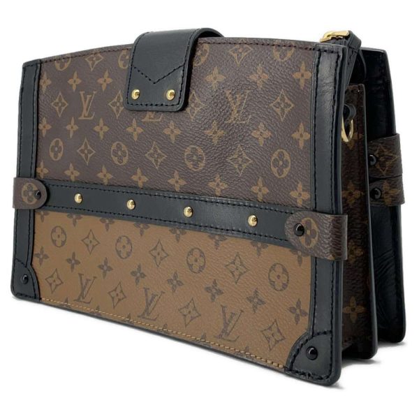 9468443 02 Louis Vuitton Trunk Clutch Shoulder Bag Monogram Reverse Black