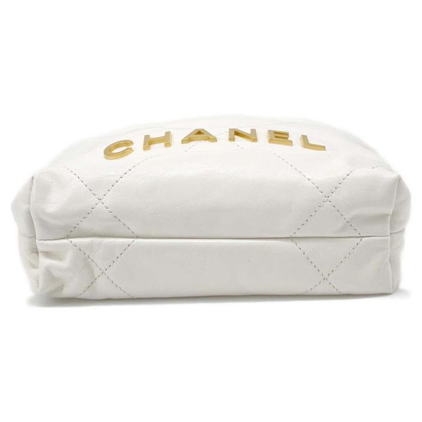 9469273 03 CHANEL Handbag 22 Mini Coco Mark Shiny Calf 2way White