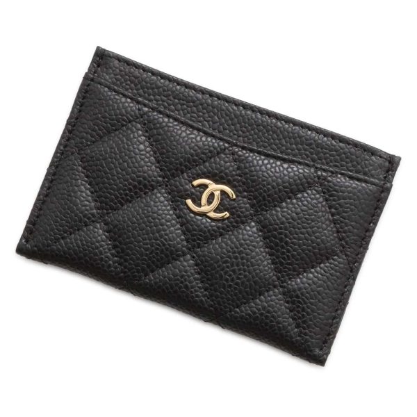 9473805 01 CHANEL Matelasse CocoMark Card Holder Case Black