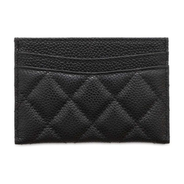 9473805 03 CHANEL Matelasse CocoMark Card Holder Case Black