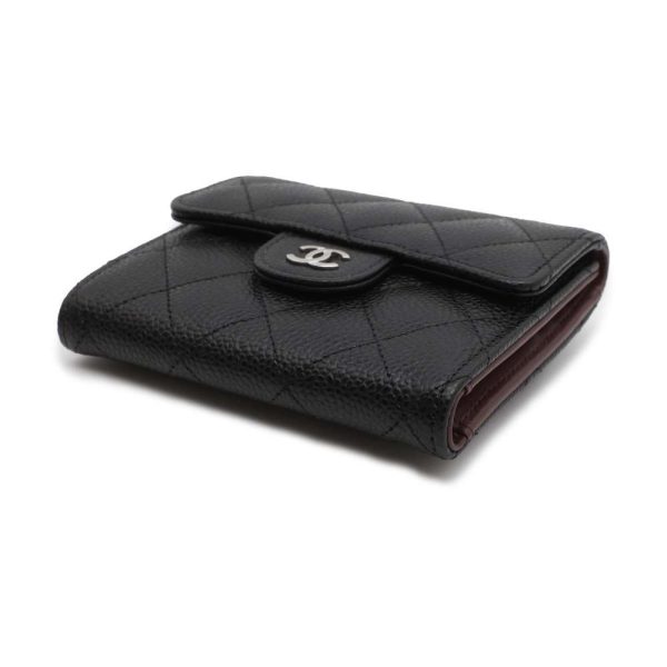 9473812 02 CHANEL Small Flap Wallet Lambskin Black