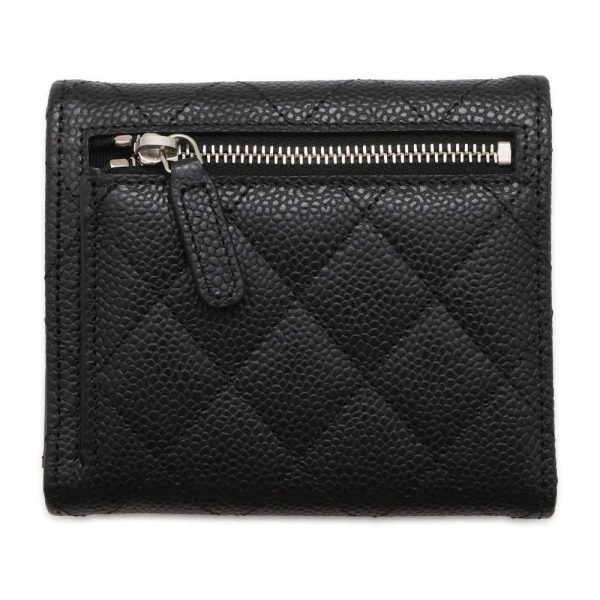 9473812 03 CHANEL Small Flap Wallet Lambskin Black