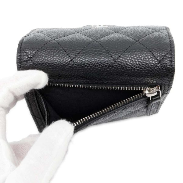 9473812 06 CHANEL Small Flap Wallet Lambskin Black