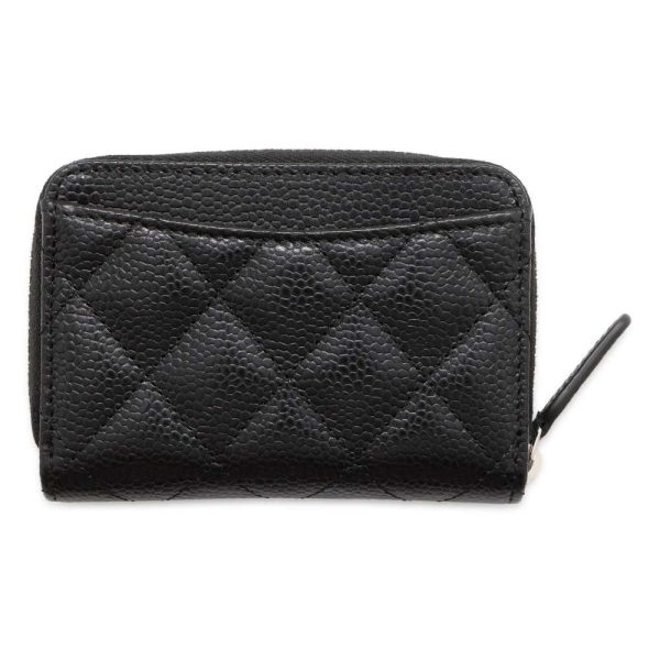 9473836 03 CHANEL Coin Matelasse Zip Coin Case Caviar Skin