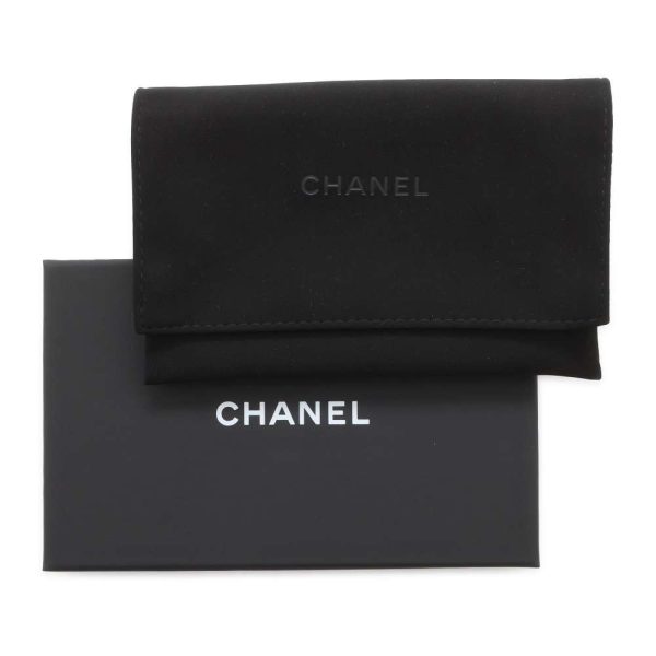 9474208 08 CHANEL Card Case Matelasse Zip Caviar Skin Coco Mark