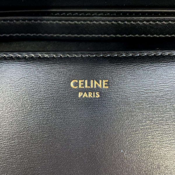 9477018 12 Celine Triomphe Chain Wallet Black