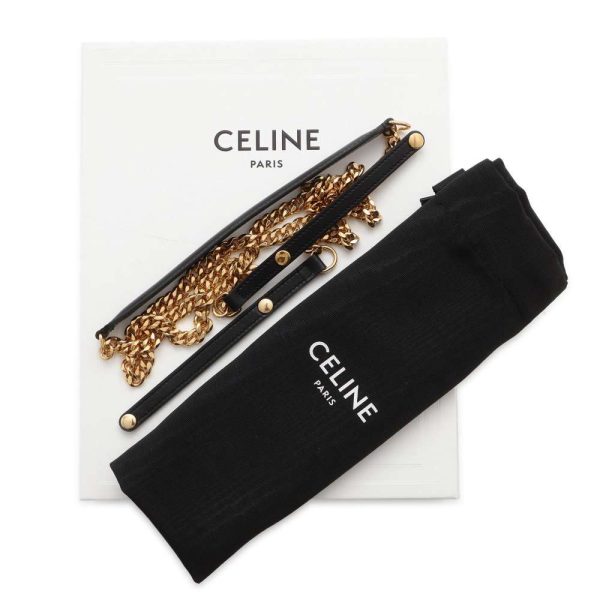 9477018 14 Celine Triomphe Chain Wallet Black