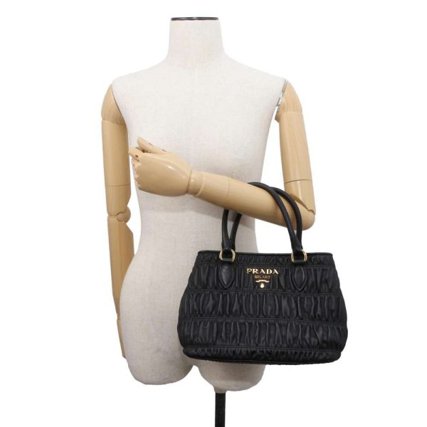 9478558 04 Prada Handbag Gathered 1BA172 2way Shoulder Bag Black