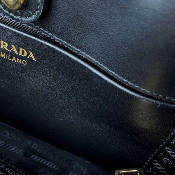 9478558 08 Prada Handbag Gathered 1BA172 2way Shoulder Bag Black