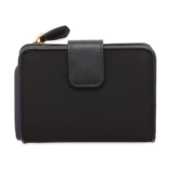 9478718 03 Prada Nylon Wallet Black