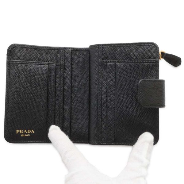 9478718 04 Prada Nylon Wallet Black