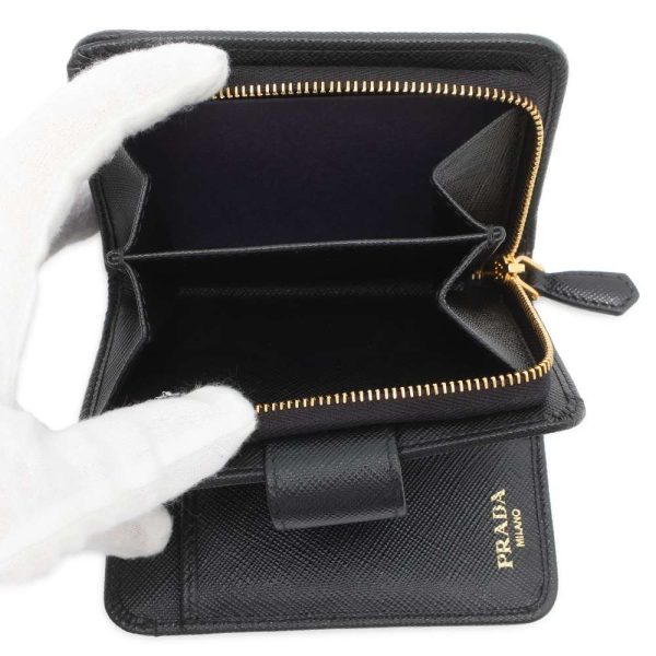 9478718 06 Prada Nylon Wallet Black