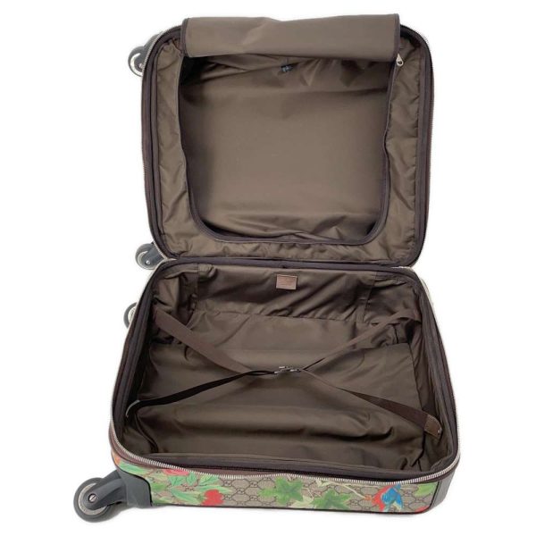 9483217 05 Gucci Carry Case GG Supreme Bird Pattern Trunk Suitcase