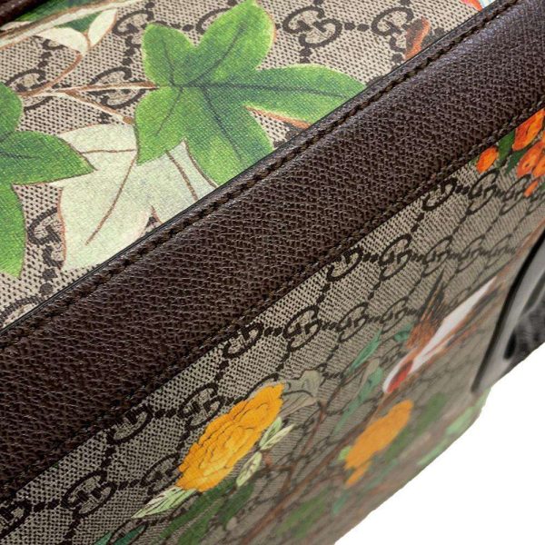 9483217 14 Gucci Carry Case GG Supreme Bird Pattern Trunk Suitcase