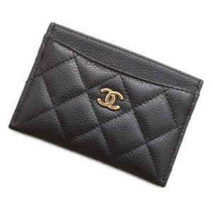 9485358 01 Chanel Chain Wallet Caviar Skin Green