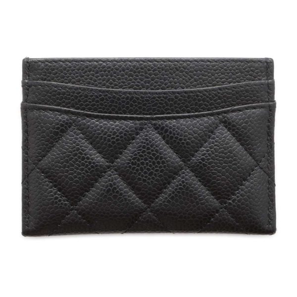 9485358 03 CHANEL Matelasse Coco Mark Caviar Card Case Black