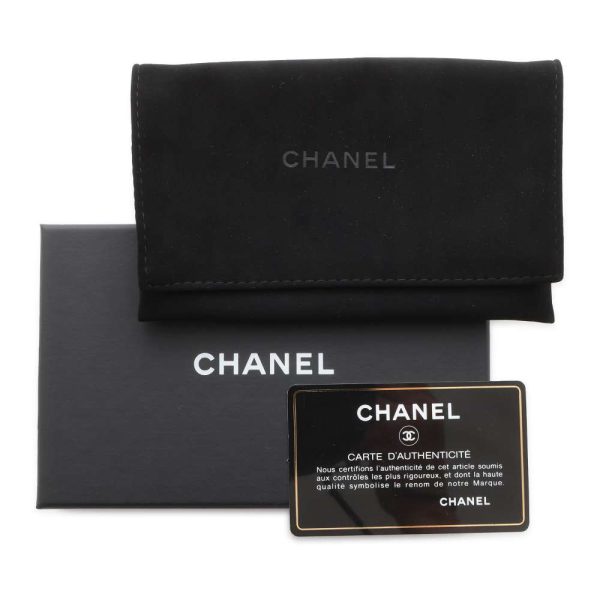 9485358 09 CHANEL Matelasse Coco Mark Caviar Card Case Black