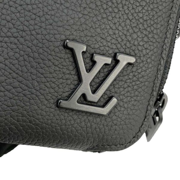 9487734 13 Louis Vuitton Alpha Wearable Wallet Shoulder Bag Grain Calf Leather Black