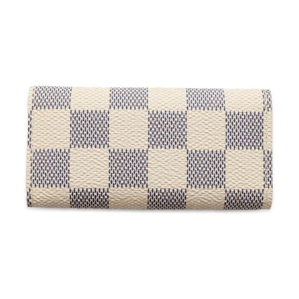 9491403 03 Louis Vuitton Damier Azur 4 Key Case Multicle 4 Key Chain White