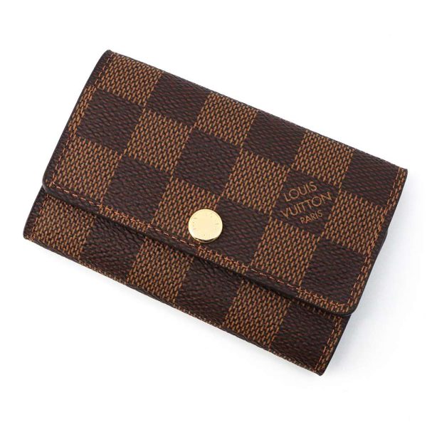 9494862 01 Louis Vuitton Key Case 6 Rows Damier Ebene Multicle 6 Brown