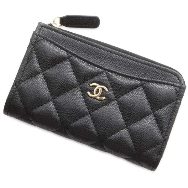 9494930 01 CHANEL Case Matelasse CocoMark Soft Caviar Skin Black