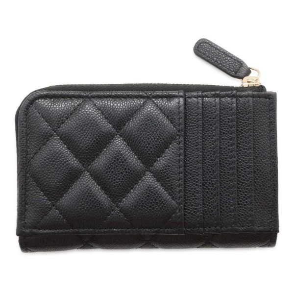 9494930 03 CHANEL Case Matelasse CocoMark Soft Caviar Skin Black