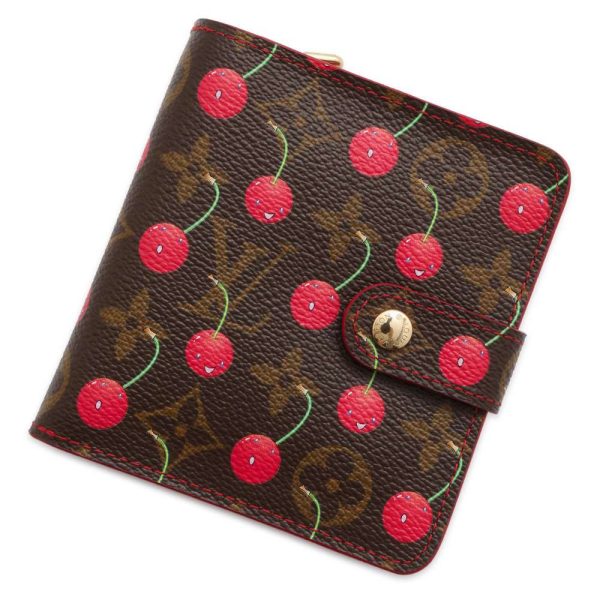 9497450 01 Louis Vuitton Compact Zip Bifold Wallet Monogram Cherry