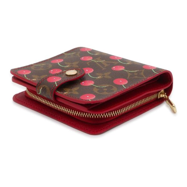 9497450 02 Louis Vuitton Compact Zip Bifold Wallet Monogram Cherry