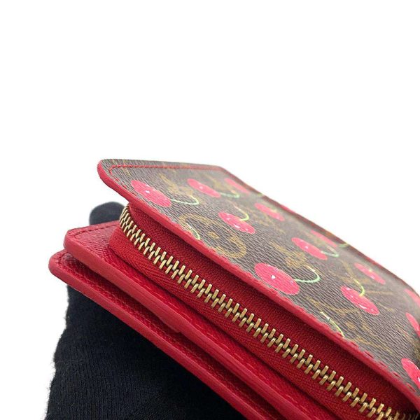 9497450 07 Louis Vuitton Compact Zip Bifold Wallet Monogram Cherry