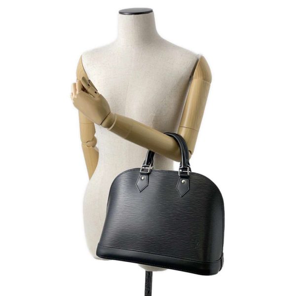 9500440 03 Louis Vuitton Alma PM Handbag Epi Black