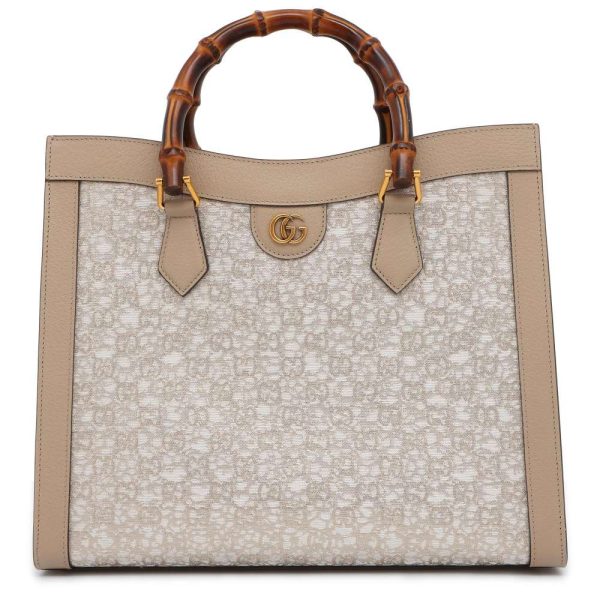 9502772 01 Gucci Diana Medium Bamboo Tote Bag Limited