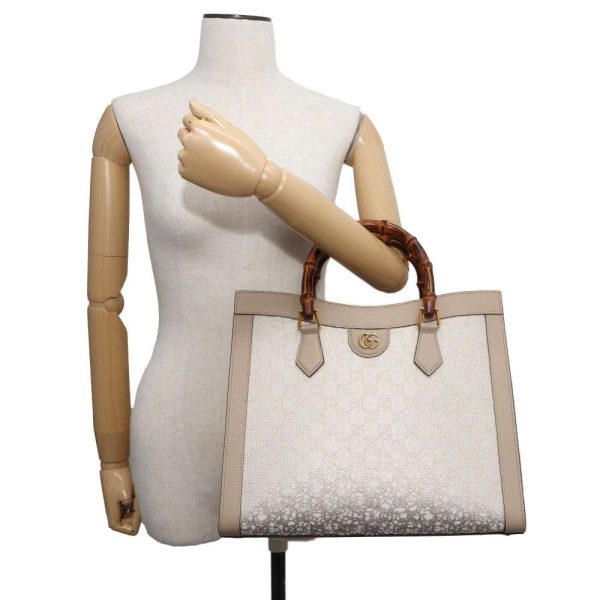 9502772 04 Gucci Diana Medium Bamboo Tote Bag Limited