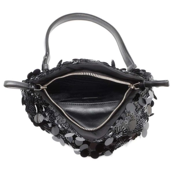 9502833 06 Prada Triangle 2way Shoulder Bag Black