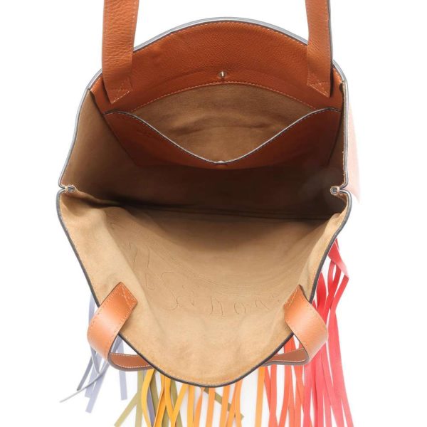 9503021 05 LOEWE Paulas Ibiza Fringe Tote Bag White