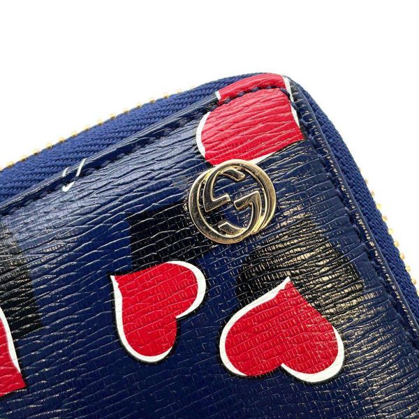 9503182 05 Gucci long wallet heart interlocking G wallet round zipper