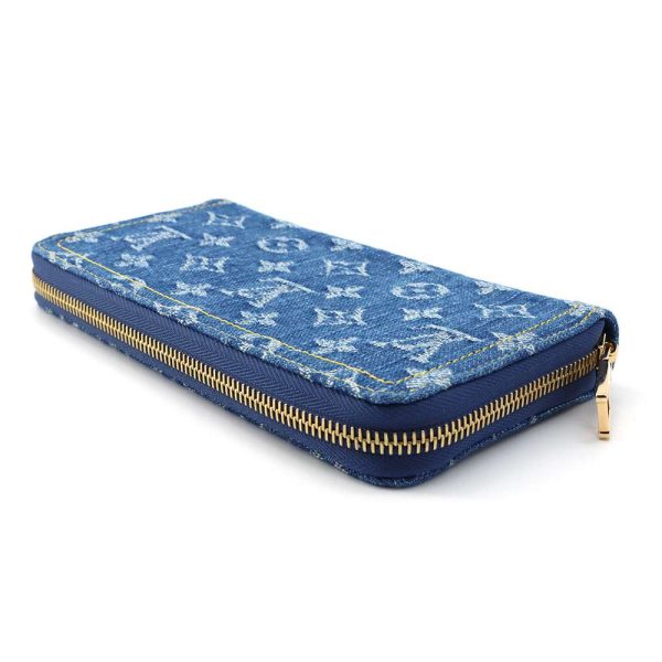 9504004 02 Louis Vuitton Long Denim Remi Zippy Wallet Blue