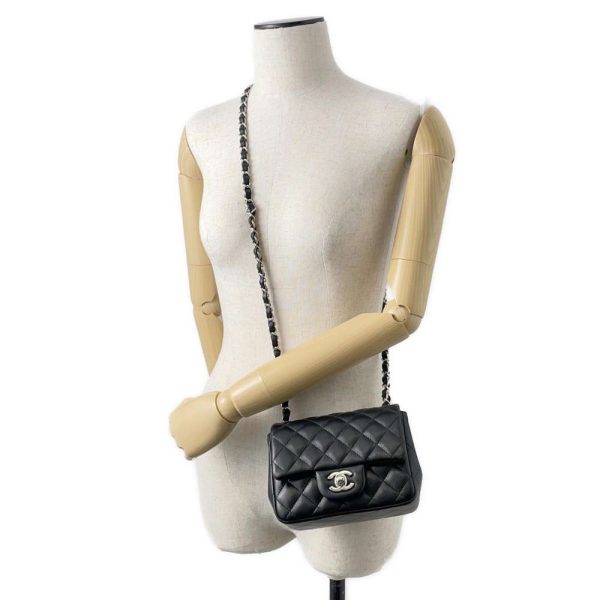 9504080 04 CHANEL Chain Shoulder Bag Matelasse Coco Mark Black