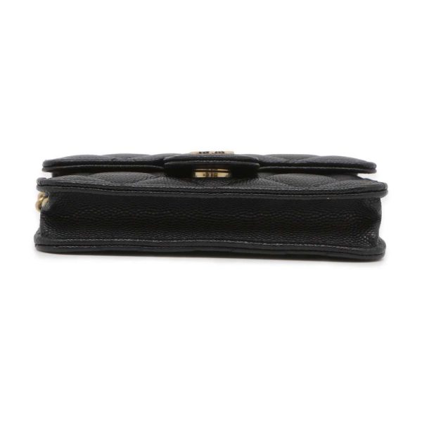 9506923 03 CHANEL Matelasse Caviar Skin Pochette Black