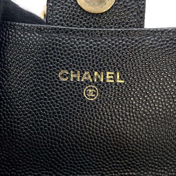 9506923 10 CHANEL Matelasse Caviar Skin Pochette Black