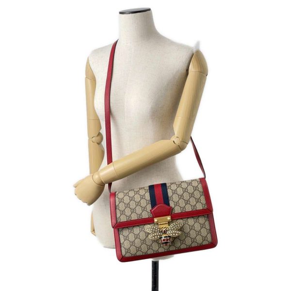 9507241 04 Gucci Bee Queen Margaret GG Supreme Shoulder Bag