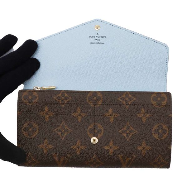 9509436 04 Louis Vuitton Long Wallet Portefeuille Sala NM M83580 Blue