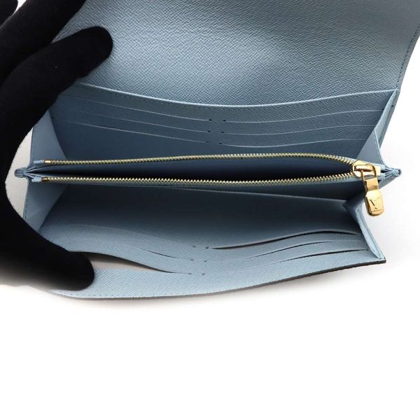 9509436 05 Louis Vuitton Long Wallet Portefeuille Sala NM M83580 Blue