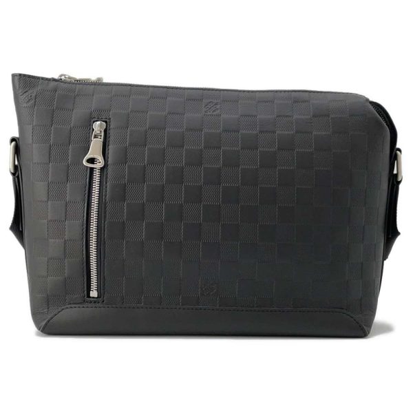 9509856 01 Louis Vuitton Discovery Messenger PM Shoulder Bag Damier Infini Black