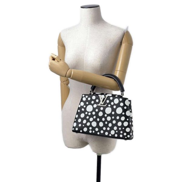 9510722 04 Louis Vuitton Handbag Taurillon Capucines BB M59863 Yayoi Kusama 2way Shoulder Bag Black