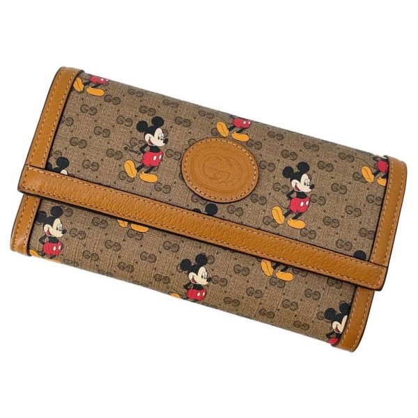 9511835 01 Gucci Disney Mickey Mouse Flap Wallet GG Supreme